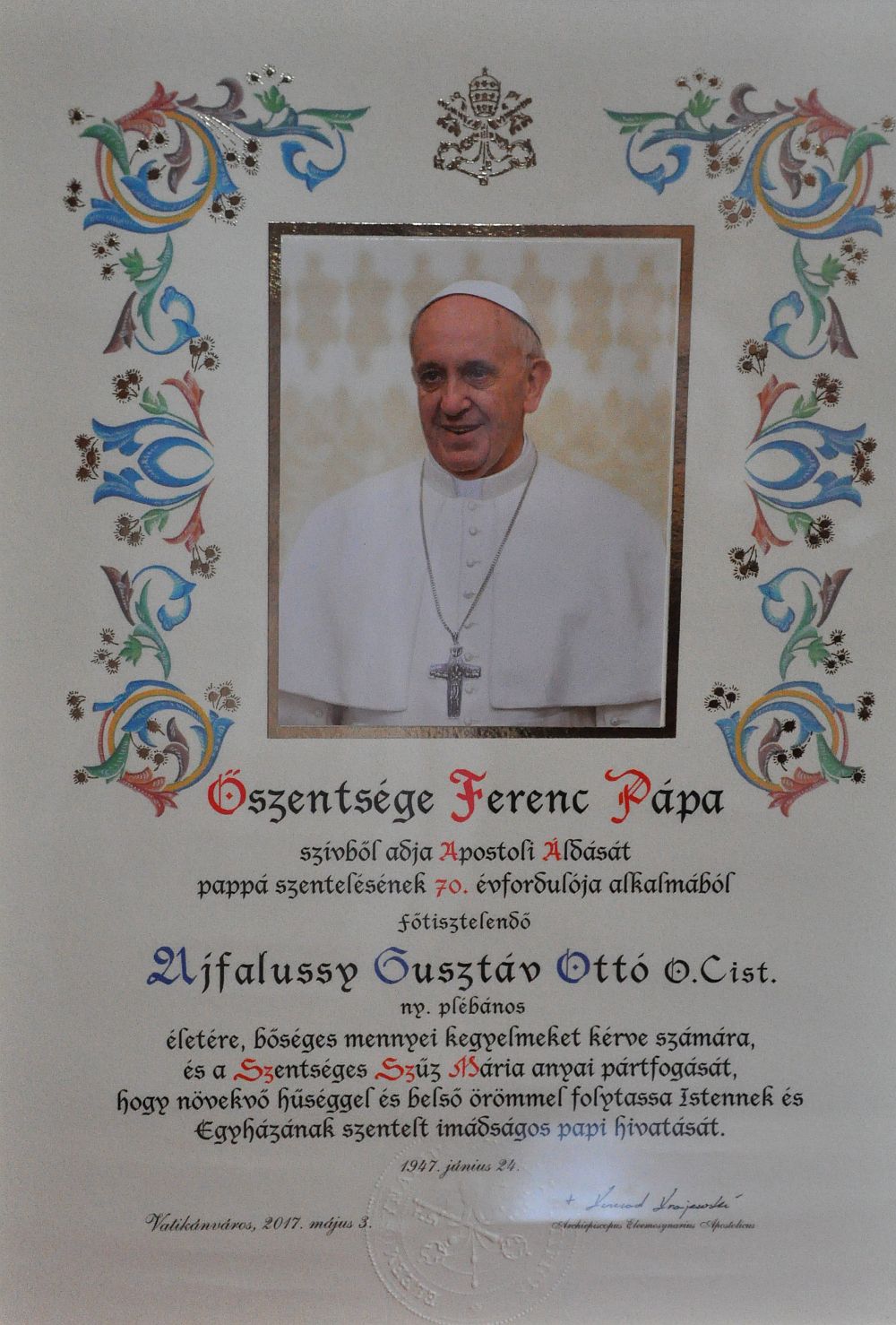 Ujfalussy Ottó atya rubinmiséje